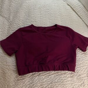 Women's Burgundy Crop Top
